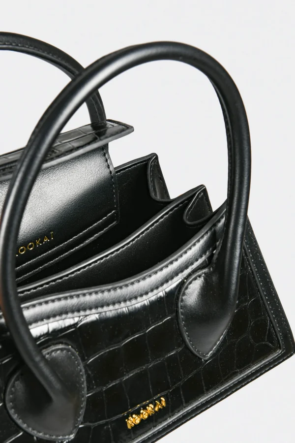 KOOKAÏ BAG TINY CROCO Black Cheap