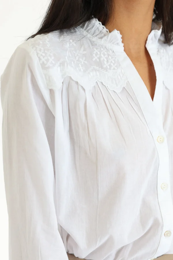KOOKAÏ BLOUSE CHEMISE CLEO Blanc New