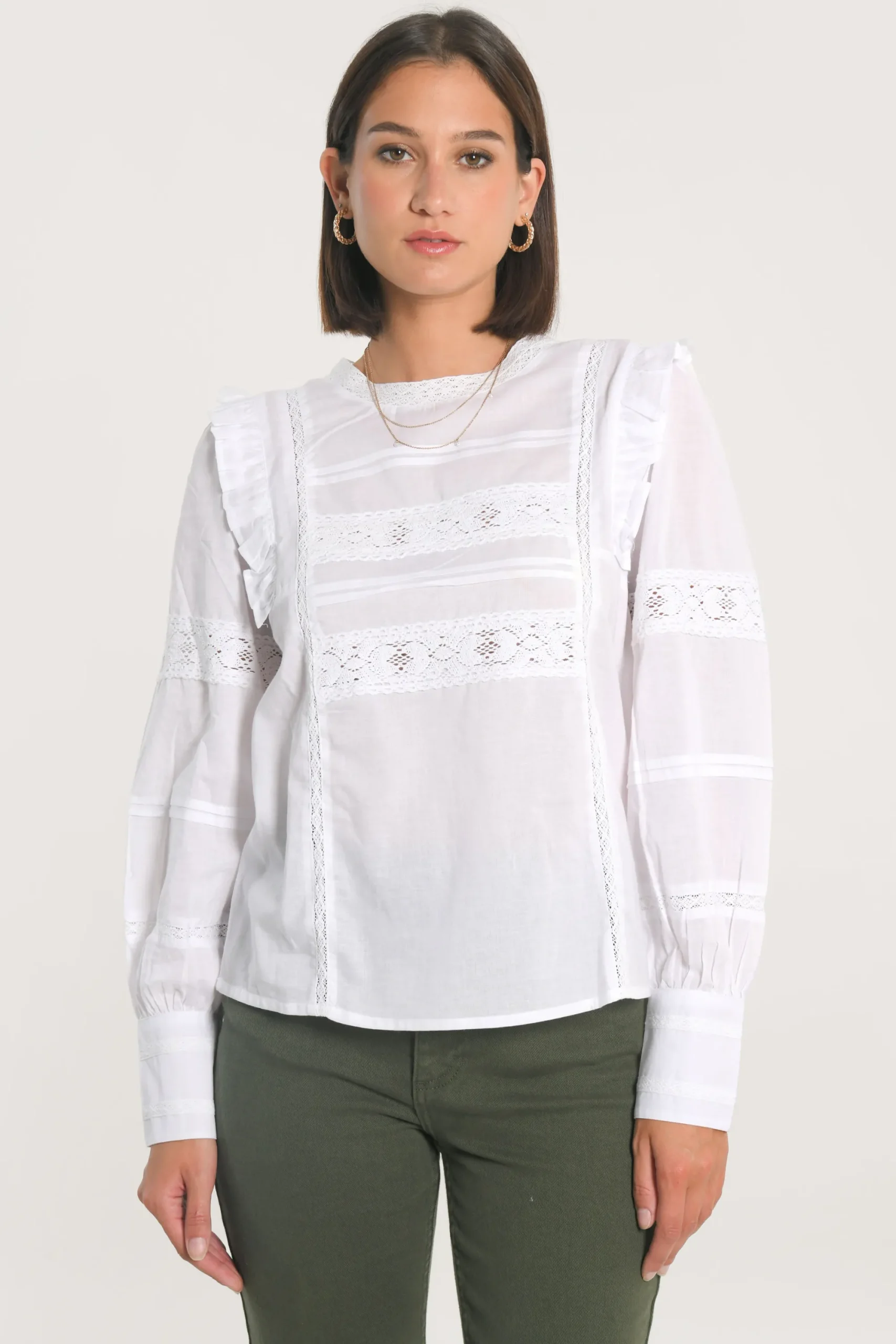 blouse_dentelle_lea_blanc_1.webp KOOKAÏ BLOUSE DENTELLE LEA Blanc Sale