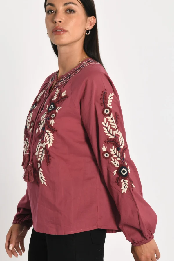 KOOKAÏ BLOUSE HANNAH BOIS DE ROSE Boisderose Sale