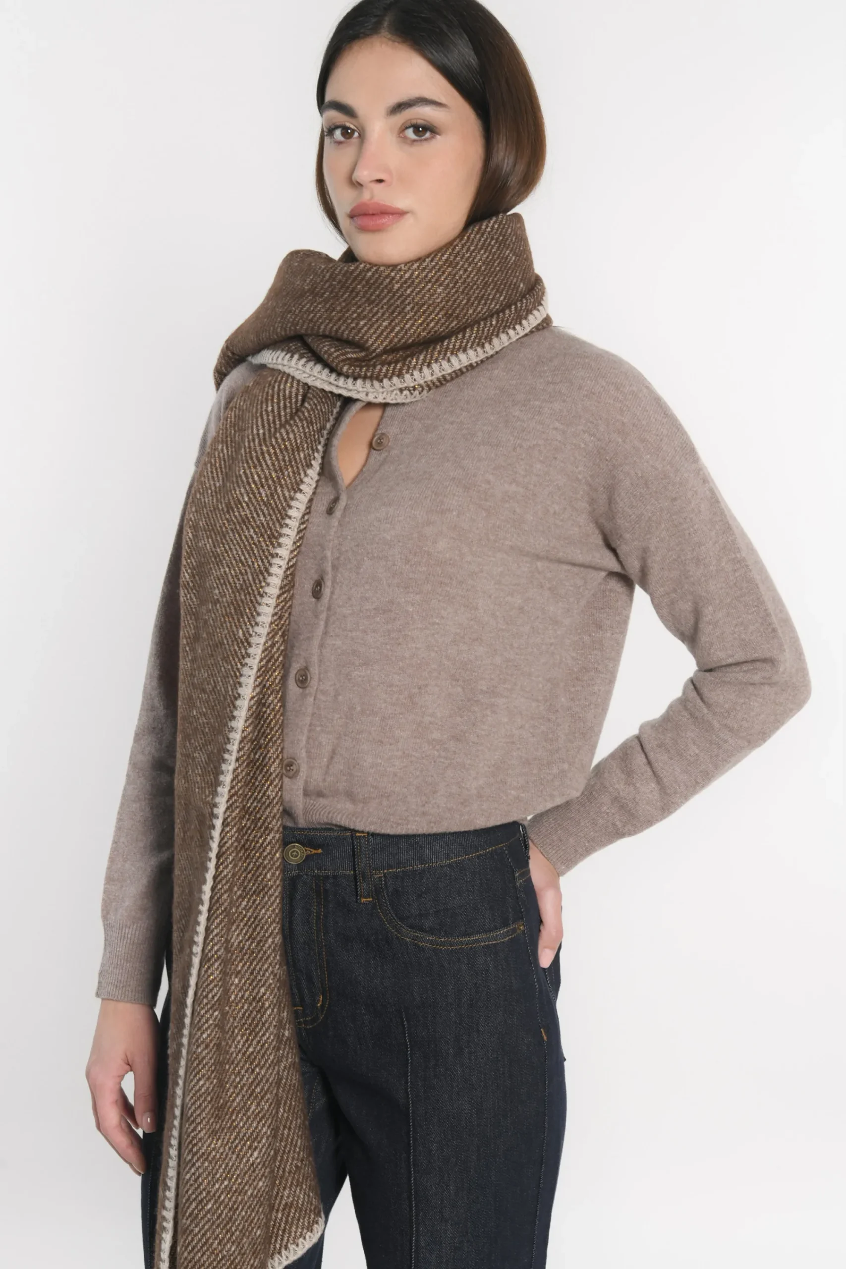 charpe_amanda_marron_0.webp KOOKAÏ ÉCHARPE AMANDA Marron Fashion