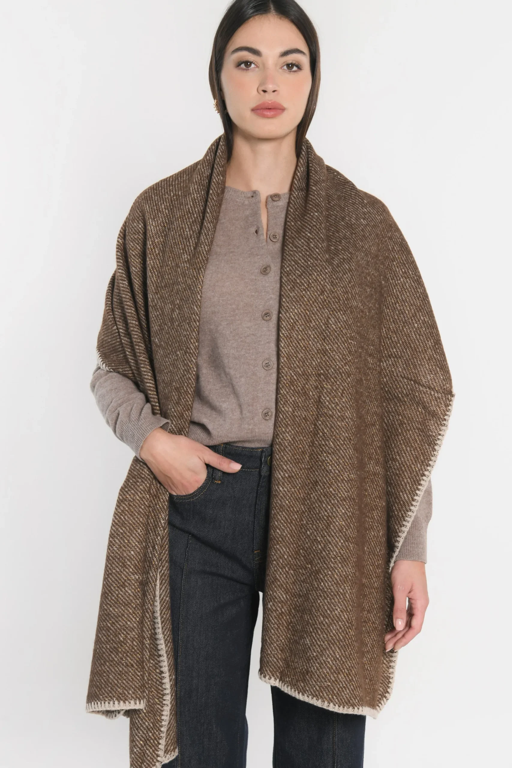 charpe_amanda_marron_2.webp KOOKAÏ ÉCHARPE AMANDA Marron Fashion