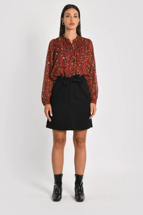 KOOKAÏ CHEMISE LÉOPARD MINA Bordeaux Cheap