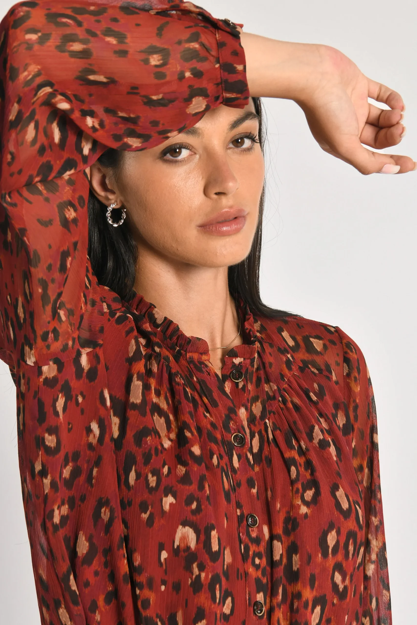 chemise_lopard_mina_borde_3.webp KOOKAÏ CHEMISE LÉOPARD MINA Bordeaux Cheap