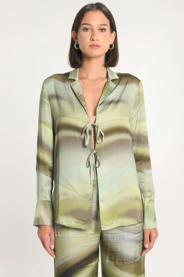 KOOKAÏ CHEMISE NIKITA IMPRIMÉ 70s MULTI KAKI Multikaki Cheap