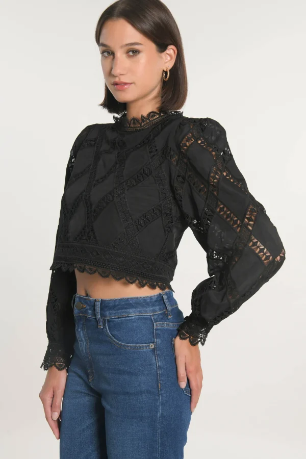 KOOKAÏ CHEMISIER BLOUSE KELLY Noir Cheap