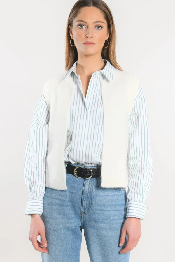 KOOKAÏ GILET - LAURENCE - Ecru Fashion