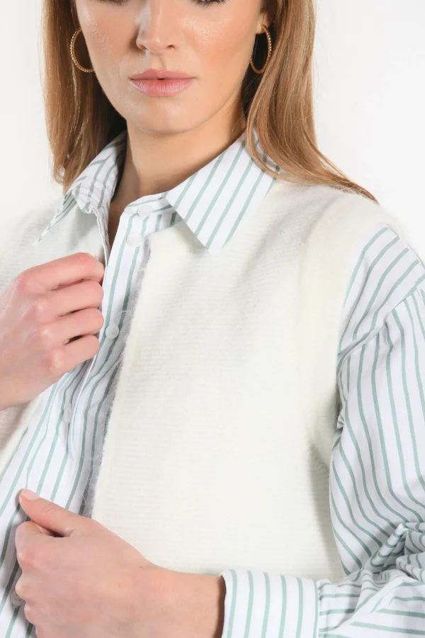 KOOKAÏ GILET - LAURENCE - Ecru Fashion