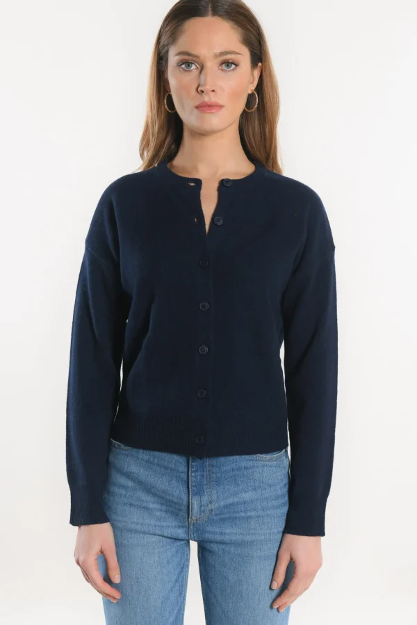 KOOKAÏ GILET ANITA Navy Flash Sale