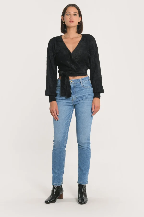 KOOKAÏ GILET CACHE-CŒUR MYLO Noir Cheap