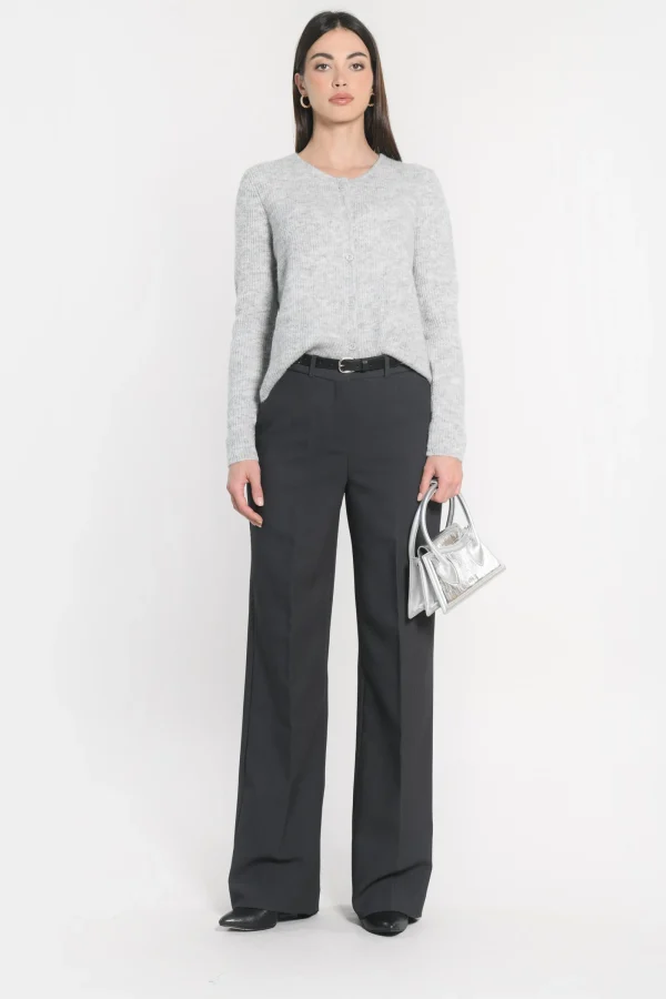 KOOKAÏ GILET DANNA GRIS CHINÉ Grischine New