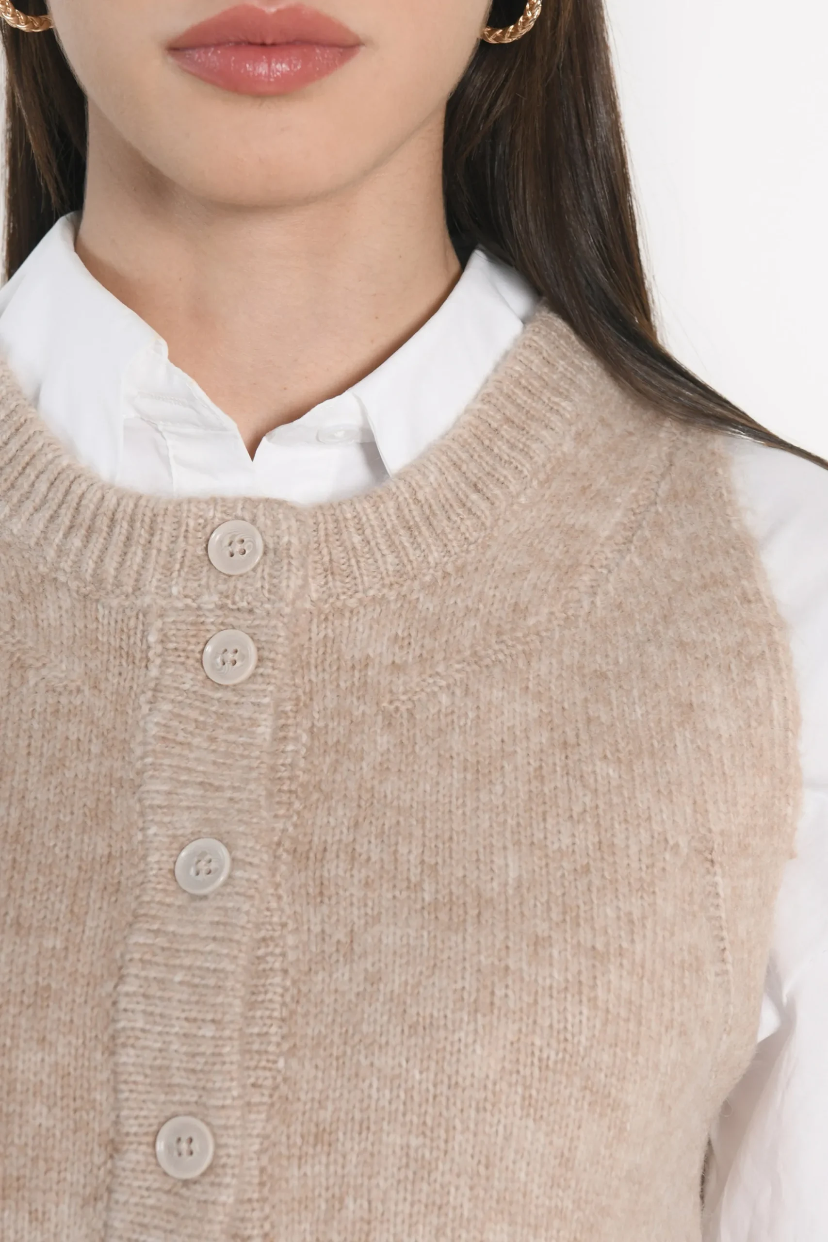 gilet_joana_taupe_chin_4.webp KOOKAÏ GILET JOANA TAUPE CHINÉ Taupechine Outlet