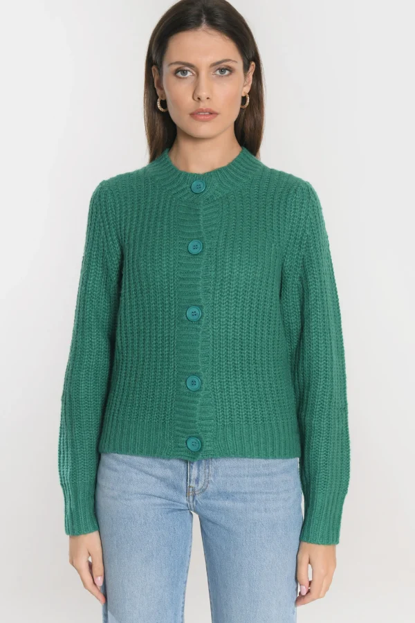 KOOKAÏ GILET LANA Emeraude Cheap