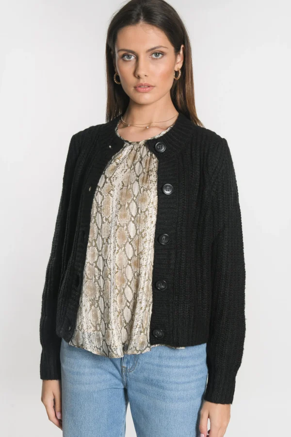 KOOKAÏ GILET LANA Noir Cheap