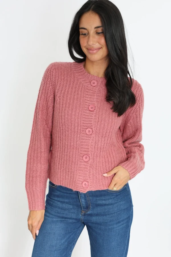 KOOKAÏ GILET LANA VIEUX ROSE Vieuxrose Discount