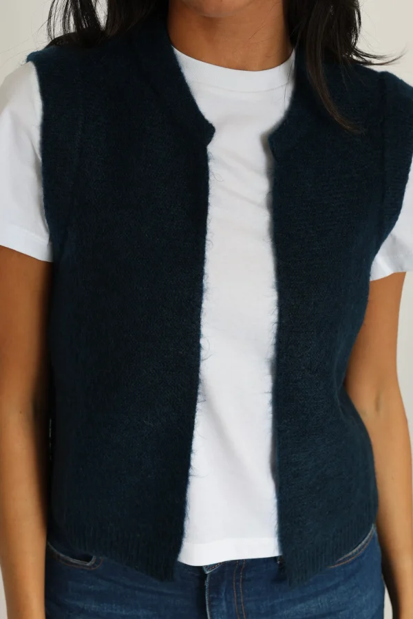 KOOKAÏ GILET LAURENCE Navy Outlet