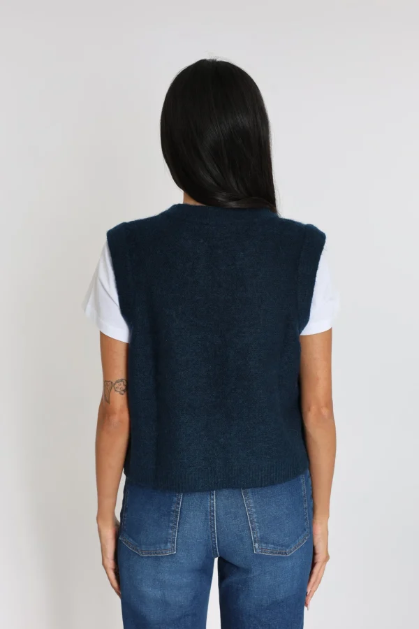 KOOKAÏ GILET LAURENCE Navy Outlet