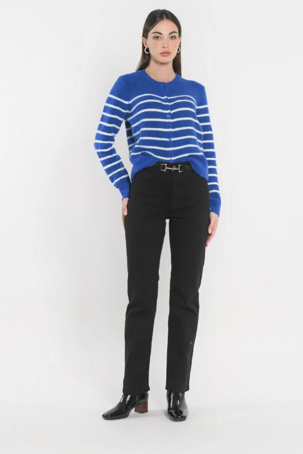 KOOKAÏ GILET MARINIÈRE CONNIE Cobalt/ecru Fashion