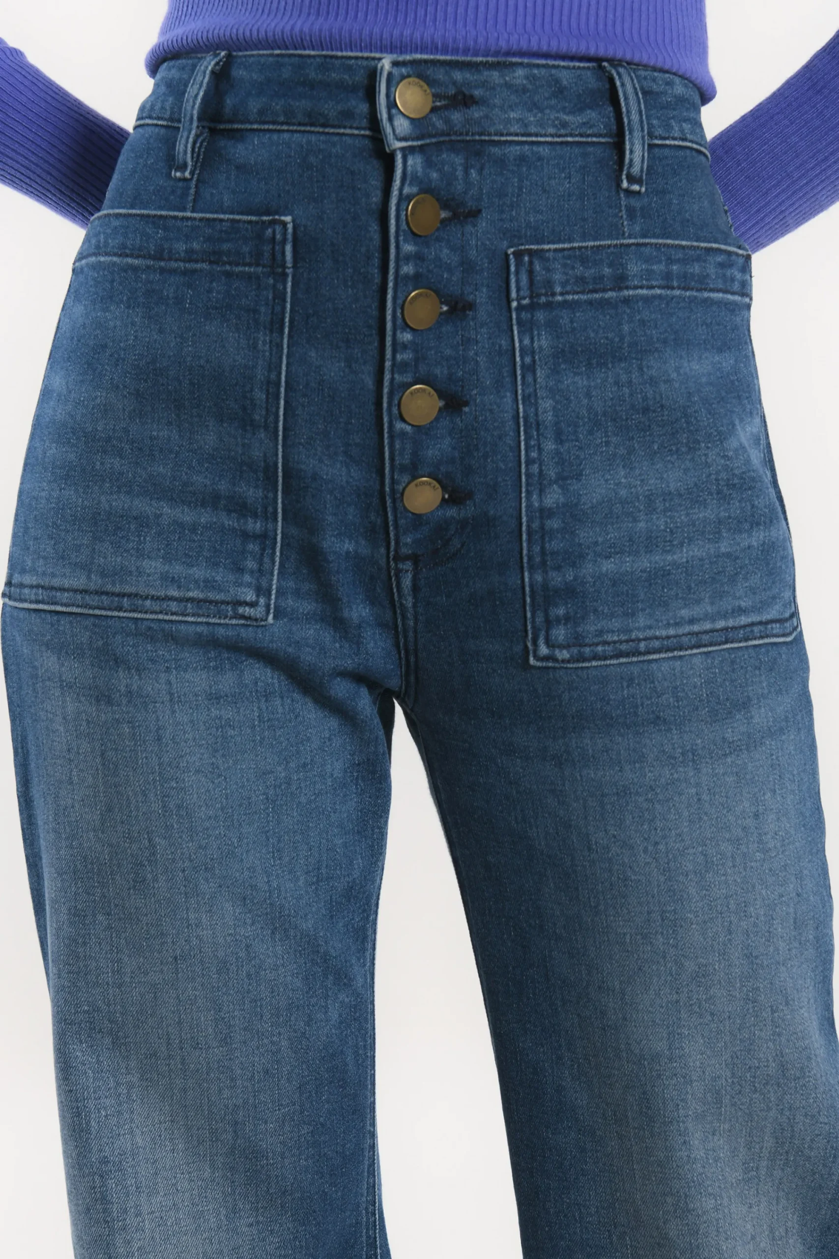 jean_flare_jenny_stone_3.webp KOOKAÏ JEAN FLARE JENNY Stone Outlet