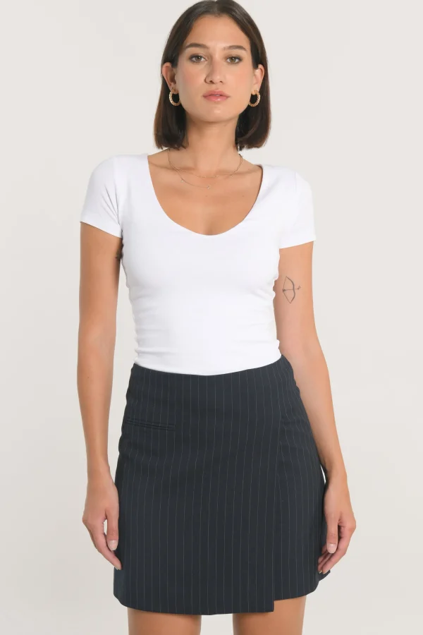 KOOKAÏ JUPE COURTE RAYURE TENNIS AUDREY Navy Shop