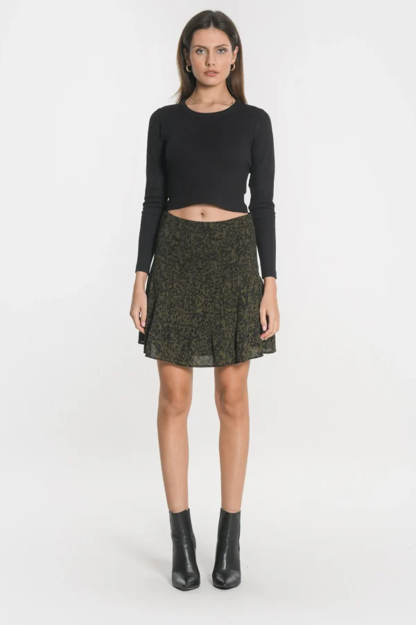 KOOKAÏ JUPE COURTE VITTORIA Kaki Clearance