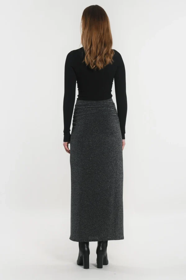 KOOKAÏ JUPE LONGUE - SAYA - Gris Discount