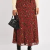 KOOKAÏ JUPE LONGUE LÉOPARD MINA Bordeaux Discount