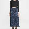 KOOKAÏ JUPE MIDI CAMILLE Marine Hot