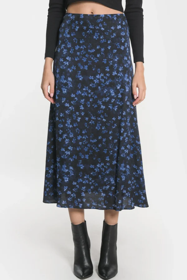 KOOKAÏ JUPE MIDI CAMILLE Marine Hot