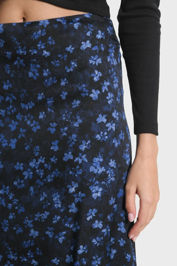 KOOKAÏ JUPE MIDI CAMILLE Marine Hot