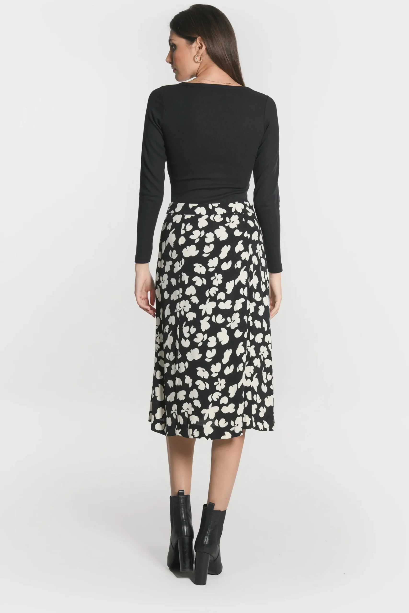 jupe_midi_carmen_noirblan_4.webp KOOKAÏ JUPE MIDI CARMEN Noir/blanc Discount