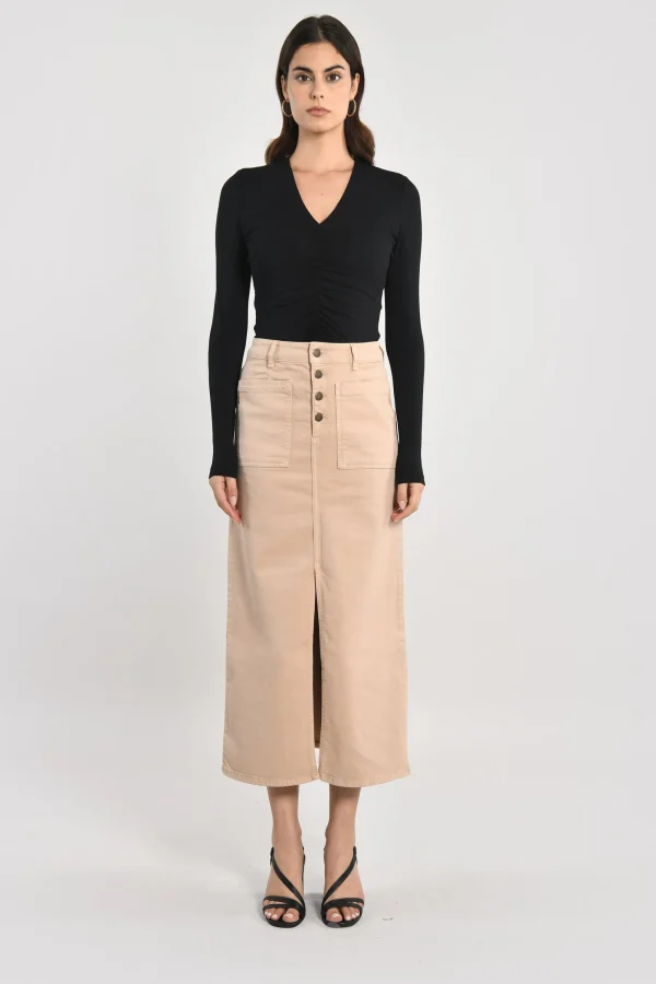 KOOKAÏ JUPE MIDI SPORTSWEAR THADEE Camel Best