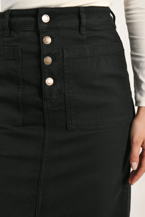 KOOKAÏ JUPE MIDI SPORTSWEAR THADEE Noir Fashion