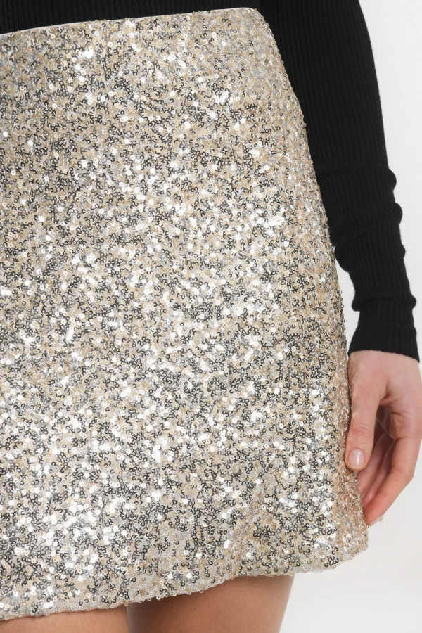 KOOKAÏ JUPE MINI - JAY - SILVER/GOLD Silvergold Cheap
