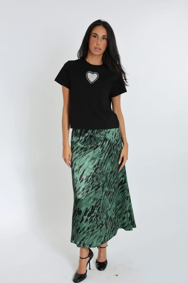 KOOKAÏ JUPE NESSA Noir/vert Cheap