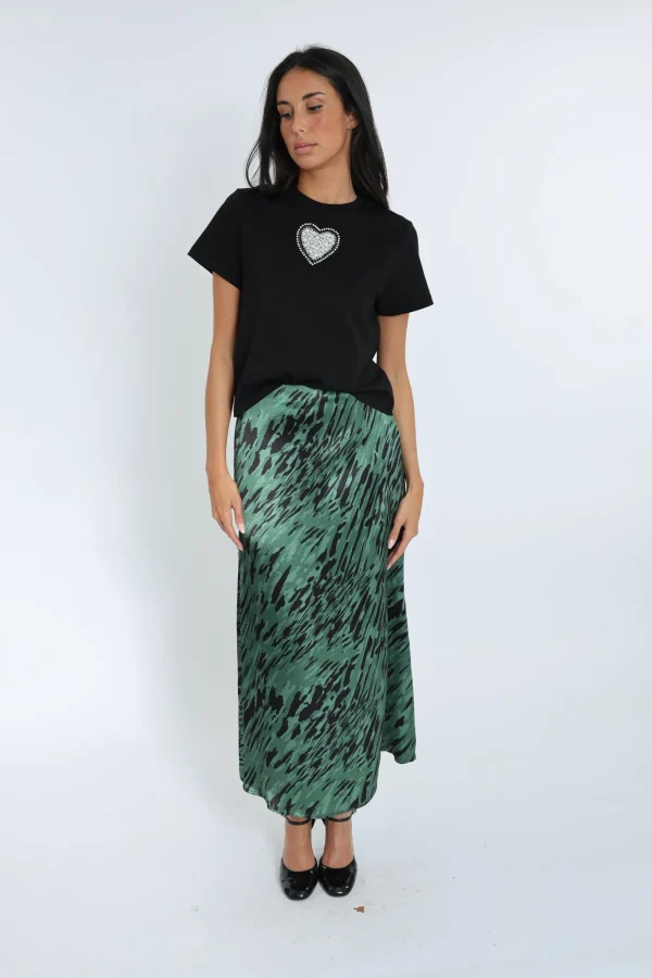 KOOKAÏ JUPE NESSA Noir/vert Cheap