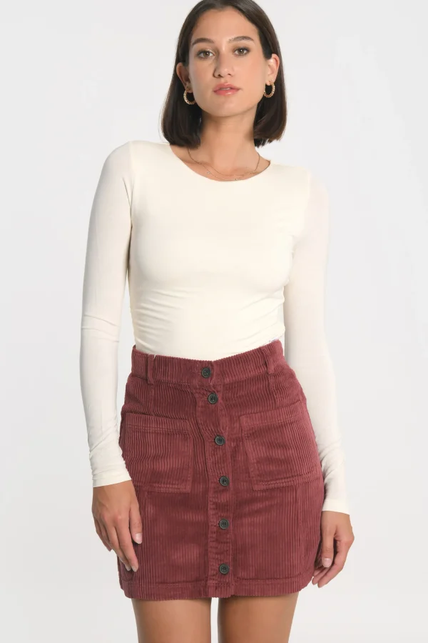 KOOKAÏ JUPE VELOURS SUZANNE Bordeaux Online