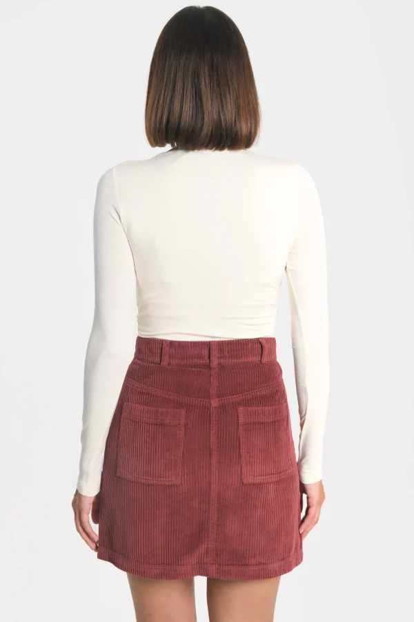 KOOKAÏ JUPE VELOURS SUZANNE Bordeaux Online