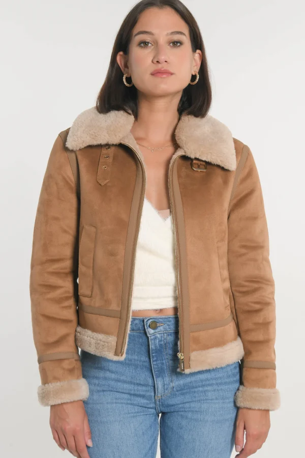 KOOKAÏ MANTEAU BLOUSON - VANESSA - Taupe Store