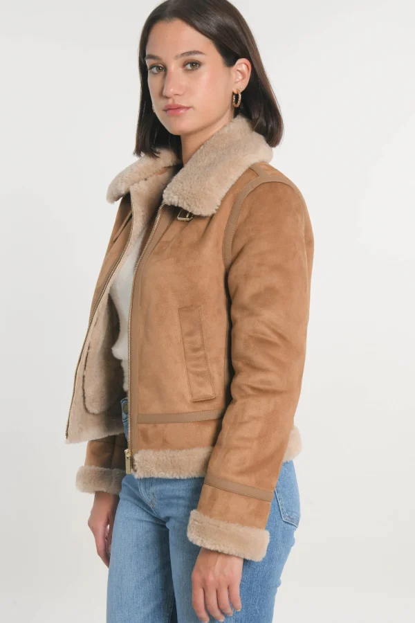 KOOKAÏ MANTEAU BLOUSON - VANESSA - Taupe Store
