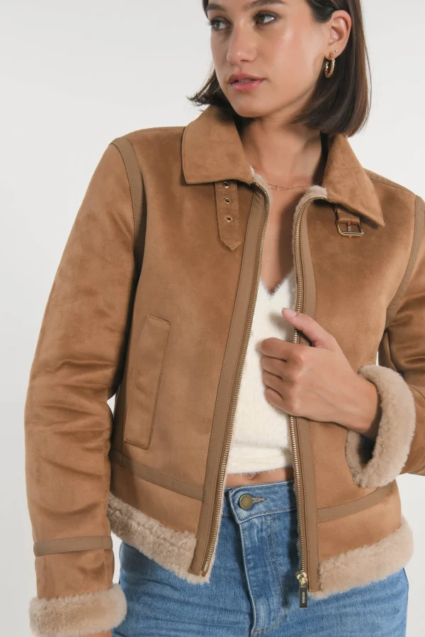 KOOKAÏ MANTEAU BLOUSON - VANESSA - Taupe Store