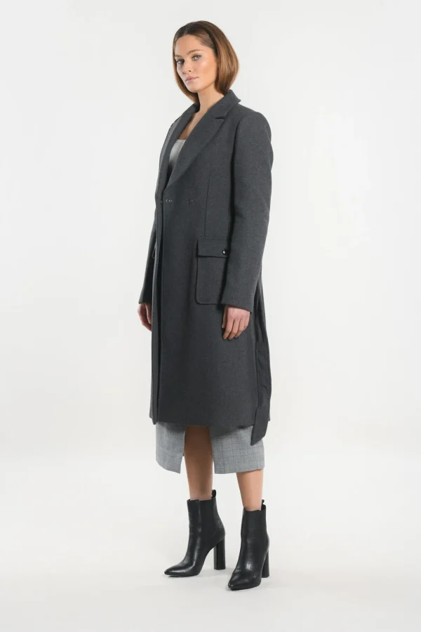 KOOKAÏ MANTEAU LONG - NAEL - Anthracite Fashion