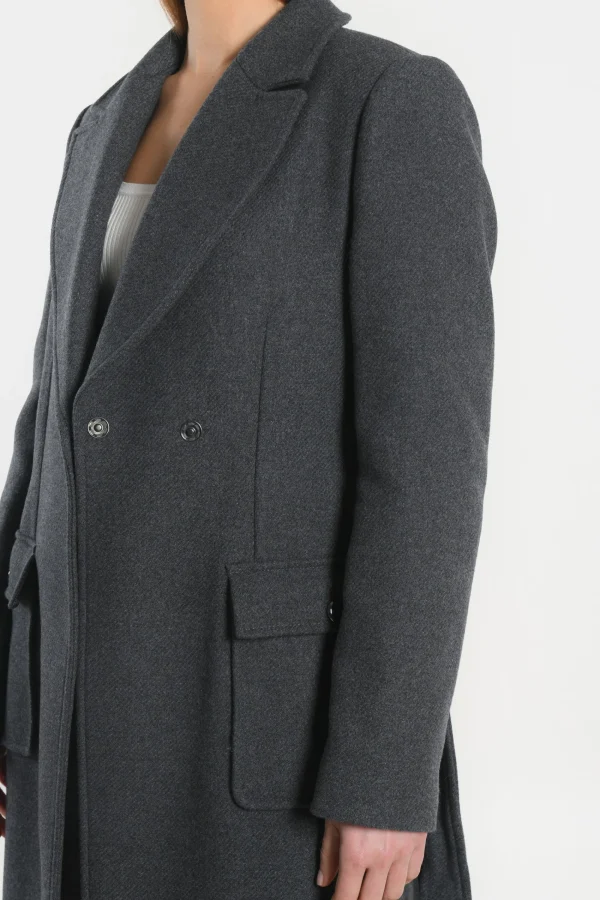 KOOKAÏ MANTEAU LONG - NAEL - Anthracite Fashion