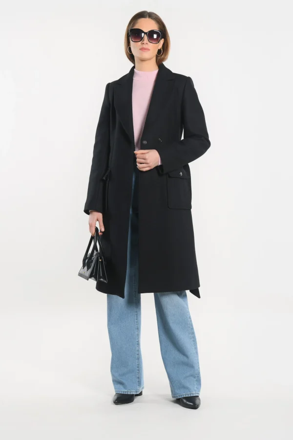 KOOKAÏ MANTEAU LONG - NAEL - Noir Store