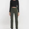 KOOKAÏ PANTALON CROPPED SPORTWEAR BRENDA Kaki Best Sale