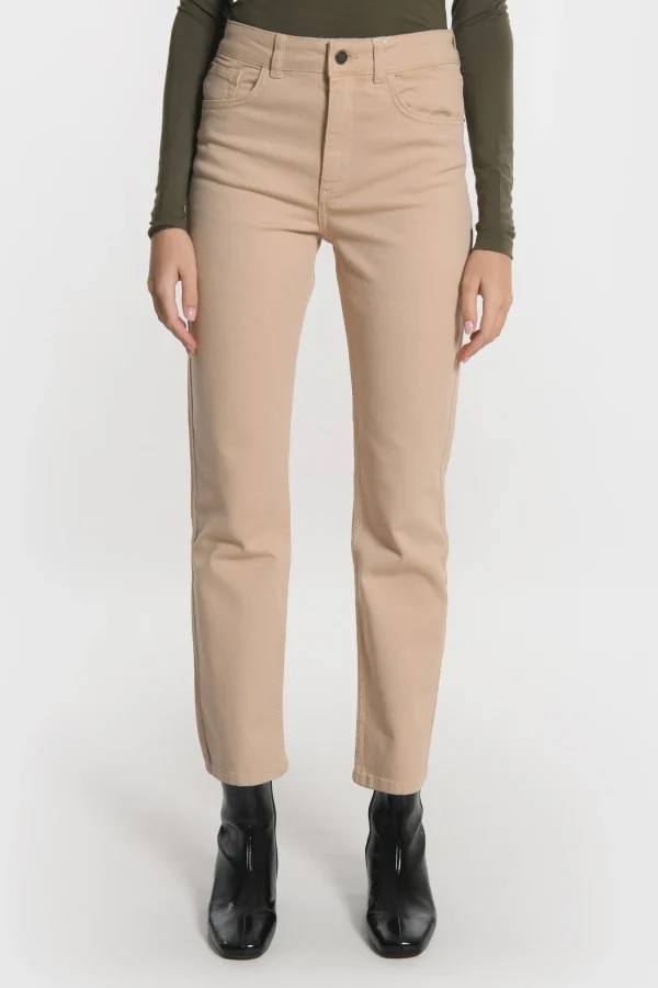 KOOKAÏ PANTALON CROPPED SPORTWEAR BRENDA Camel Cheap