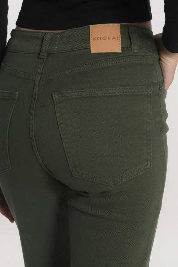 KOOKAÏ PANTALON CROPPED SPORTWEAR BRENDA Kaki Best Sale