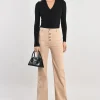 KOOKAÏ PANTALON FLARE THADEE Camel Cheap