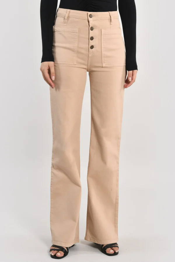 KOOKAÏ PANTALON FLARE THADEE Camel Cheap
