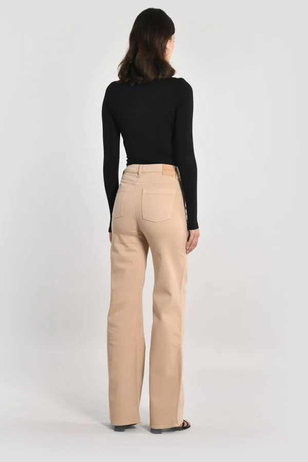KOOKAÏ PANTALON FLARE THADEE Camel Cheap
